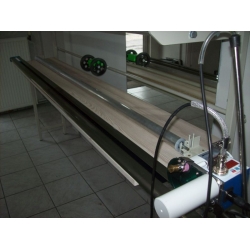 Przewijarka do tkanin i kuponów PK-02 z odkrawaczem i licznikiem metrów